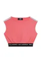 roza Otroška bluza Karl Lagerfeld Dekliški