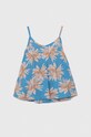 Roxy top bawełniany dziecięcy wzorzyste niebieski ERGKT03230