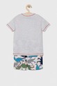 Dětské bavlněné pyžamo United Colors of Benetton 30960P04I.G.SEASONAL šedá SS23