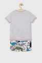 Dětské bavlněné pyžamo United Colors of Benetton 30960P04I.G.SEASONAL šedá SS23