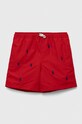 Polo Ralph Lauren szorty kąpielowe dziecięce sporty wodne czerwony 323905561002