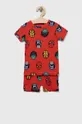 rdeča Otroška bombažna pižama GAP x Marvel Fantovski