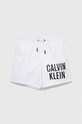 Calvin Klein Jeans szorty kąpielowe dziecięce Planet friendly biały KV0KV00021.PPYX