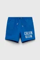 stalowy niebieski Calvin Klein Jeans szorty kąpielowe dziecięce Chłopięcy