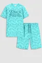 τιρκουάζ Παιδικές βαμβακερές πιτζάμες Coccodrillo Για αγόρια