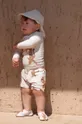béžová Detské tričko s dlhým rukávom na kúpanie Konges Sløjd Chlapčenský