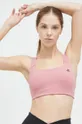 ružová Podprsenka na jogu adidas Performance CoreFlow