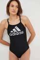 Jednodielne plavky adidas Performance bez kostíc čierna HS5316