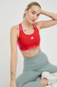 Športová podprsenka adidas Performance Powerreact bez kostíc červená IA7740
