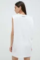 Βαμβακερό φόρεμα παραλίας Karl Lagerfeld λευκό