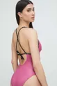 Calvin Klein jednoczęściowy strój kąpielowy fioletowy