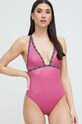 Odzież Calvin Klein jednoczęściowy strój kąpielowy KW0KW02075.PPYX fioletowy