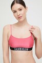Bikini top Calvin Klein χωρίς μεταλλικές μπανέλες μωβ KW0KW01969.PPYX