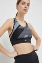 Športová podprsenka Reebok bez kostíc čierna HT4941