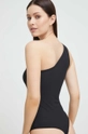 Κορμάκι διαμόρφωση σώματος Spanx Suit Yourself Ribbed One Shoulder μαύρο