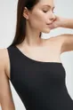 fekete Spanx alakformáló body Suit Yourself Ribbed One Shoulder