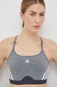 Adidas Performance sutien sport Aeroreact usor rigidizat gri HC7870