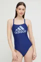 голубой Слитный купальник adidas Performance Big Logo Женский