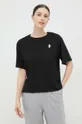 μαύρο Μπλουζάκι πιτζάμας DKNY Γυναικεία
