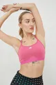 różowy adidas Performance biustonosz do jogi Aeroreact Damski