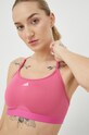 Podprsenka na jogu adidas Performance Aeroreact ružová HS2980