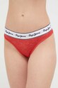 Pepe Jeans stringi koronka czerwony PLU10932.217