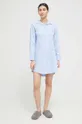 Lauren Ralph Lauren koszula piżamowa bawełniana niebieski
