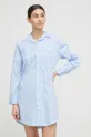 niebieski Lauren Ralph Lauren koszula piżamowa bawełniana
