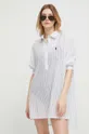 sivá Bavlnená pyžamová košeľa Polo Ralph Lauren Dámsky