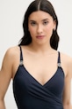 Ruházat MICHAEL Michael Kors egyrészes fürdőruha LOGO TRIM SURPLICE ONE PIECE MM7M759 sötétkék