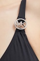 MICHAEL Michael Kors jednoczęściowy strój kąpielowy LOGO TRIM SURPLICE ONE PIECE MM7M759 czarny