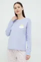 μωβ Βαμβακερή μπλούζα πιτζάμας με μακριά μανίκια United Colors of Benetton Γυναικεία