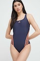 Jednodílné plavky adidas Performance 3-Stripes bez kostic modrá IB5990