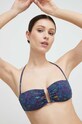 Bikini top Tommy Hilfiger χωρίς μεταλλικές μπανέλες σκούρο μπλε UW0UW04527.PPYX