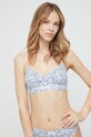 Tommy Jeans biustonosz dzianina niebieski UW0UW04669.PPYX