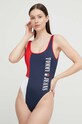 Tommy Jeans costum de baie dintr-o bucată moale bleumarin UW0UW04095.PPYX
