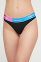 Calvin Klein Underwear stringi dzianina czarny 000QF7255E.PPYX