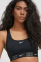 czarny Nike biustonosz kąpielowy Logo Tape Damski