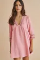ροζ Βαμβακερό φόρεμα παραλίας women'secret EASY FIT Γυναικεία