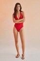 women'secret jednoczęściowy strój kąpielowy PACIFICO 5525793 bordowy SS23
