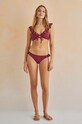 Ruházat women'secret bikini alsó FOLK SUNSET 6465379 burgundia