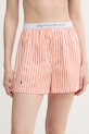 Βαμβακερή πιτζάμα σορτς Polo Ralph Lauren πορτοκαλί 4P7015