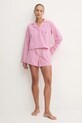 Bavlněné pyžamo Polo Ralph Lauren 4P8010 růžová AA00