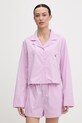 Polo Ralph Lauren pyžamo dámske bavlnené fialová 4P8010