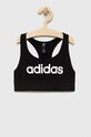 adidas biustonosz sportowy dziecięcy G LIN CR miękka czarny IC3155