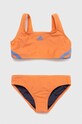 adidas Performance dwuczęściowy strój kąpielowy dziecięcy 3S BIKINI komplet pomarańczowy IB6000