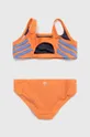 Dvojdielne detské plavky adidas Performance 3S BIKINI oranžová