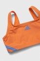 Dziewczynka adidas Performance dwuczęściowy strój kąpielowy dziecięcy 3S BIKINI IB6000 pomarańczowy