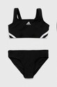Роздільний дитячий купальник adidas Performance 3S м'яка чорний IB6001