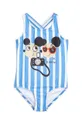 блакитний Суцільний дитячий купальник Mini Rodini X Disney Для дівчаток